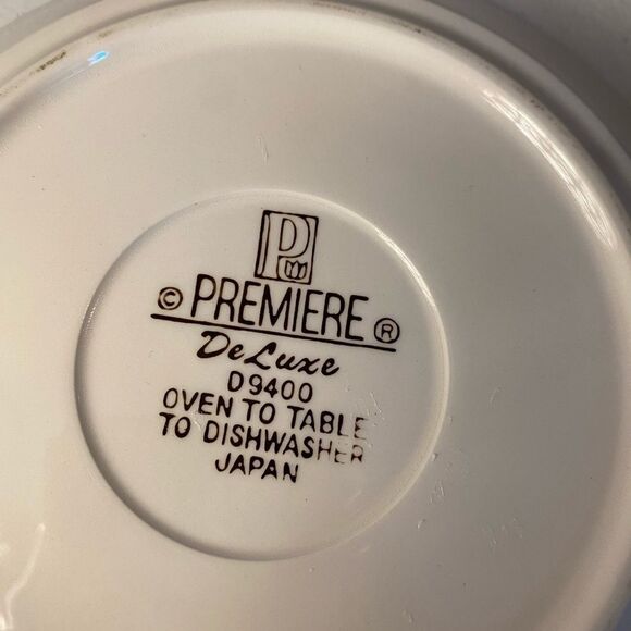 3 vintage premiere deluxe 0940 cups and saucers made in Japan mid century modern - Picture 6 of 6